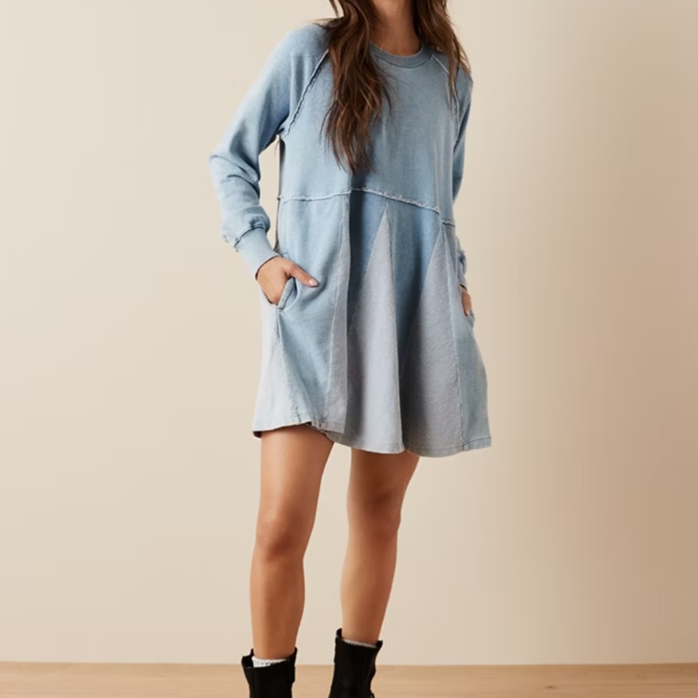 American Eagle Outfitters Light Blue Mini Dress